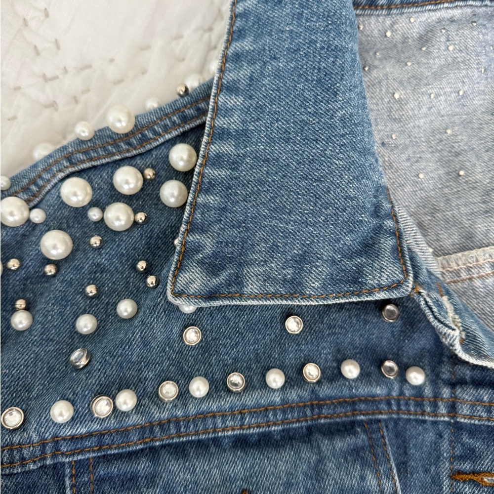 Banjul Denim Jacket with Pearl Embellishments - Picture 2 of 6